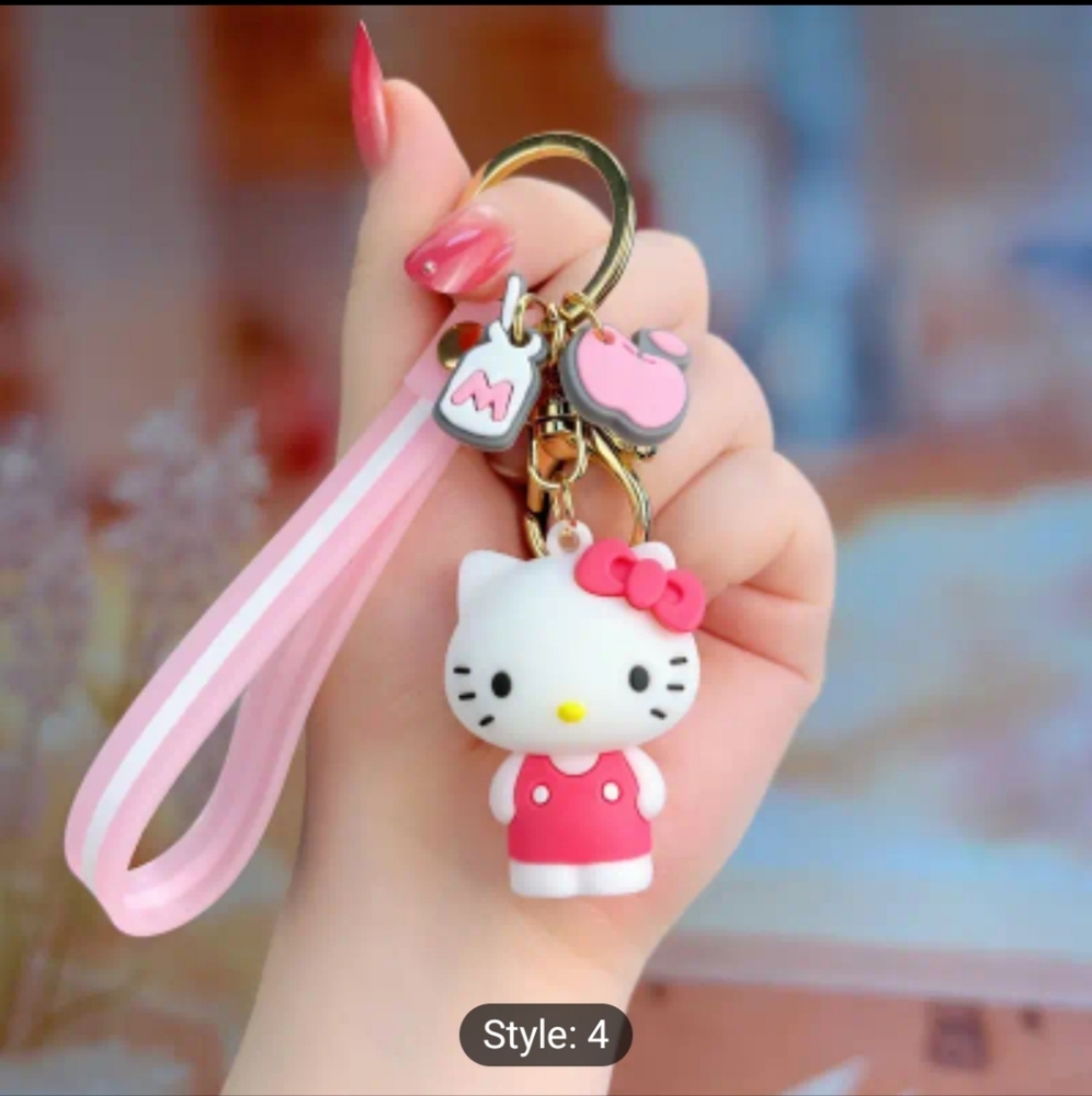 Hello Kitty Pink Keychain Bag Charm